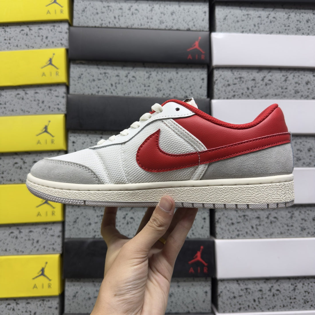 Air Jordan 1 Low OG White Red Grey