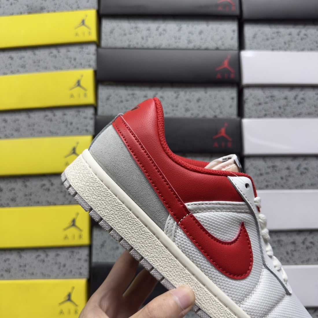 Air Jordan 1 Low OG White Red Grey