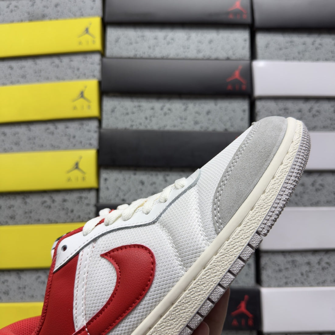 Air Jordan 1 Low OG White Red Grey