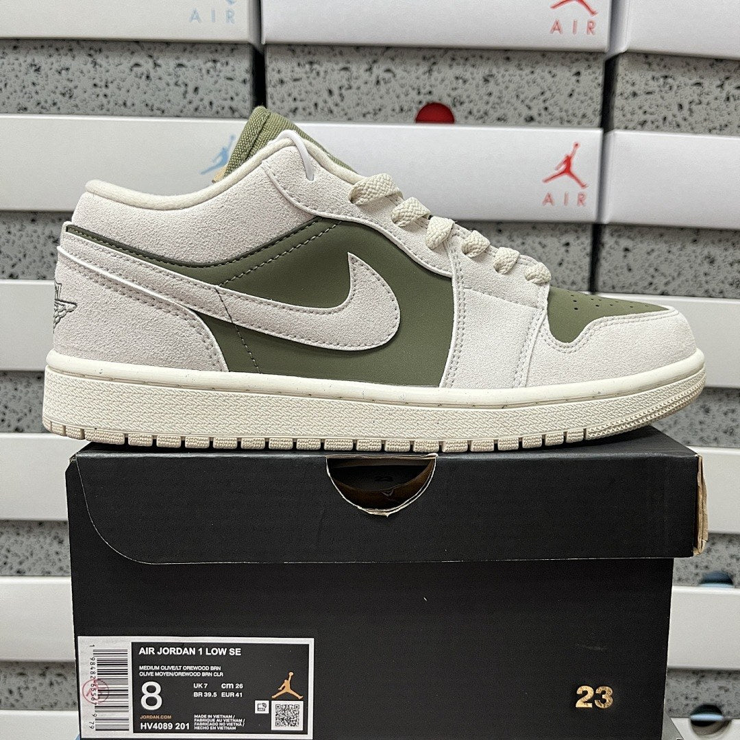 Air Jordan 1 Low Olive Suede
