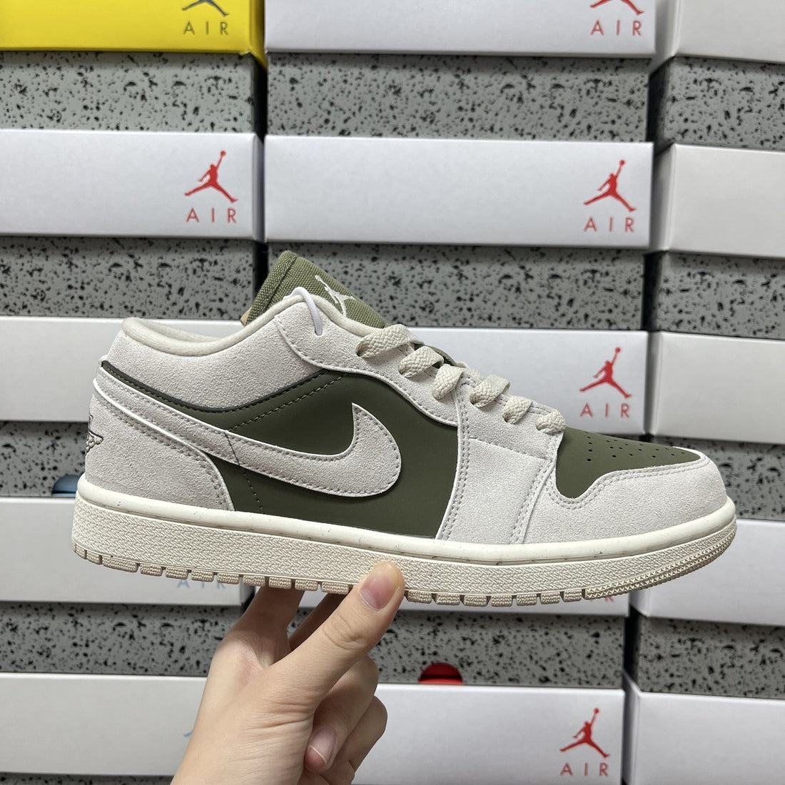 Air Jordan 1 Low Olive Suede