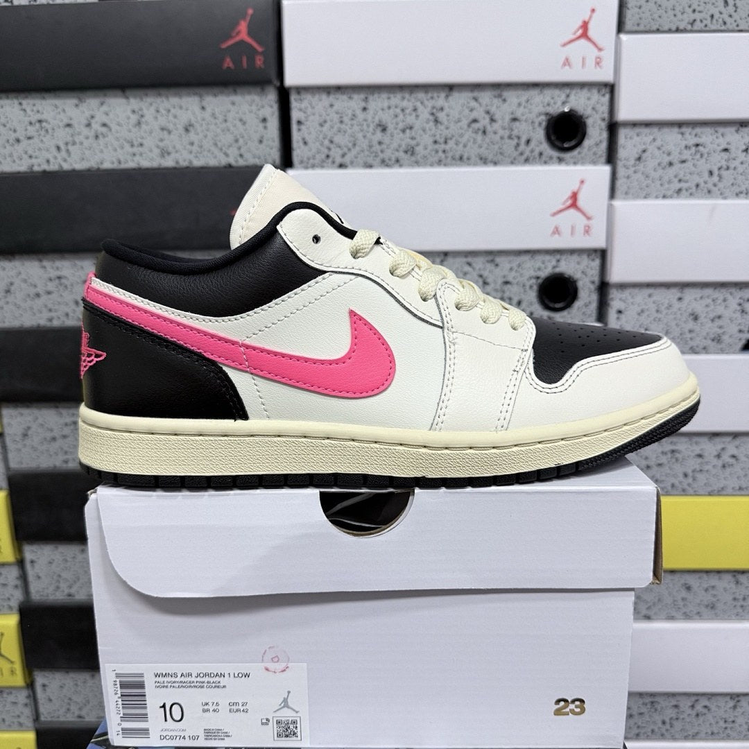 Air Jordan 1 Low Pink Black Sail