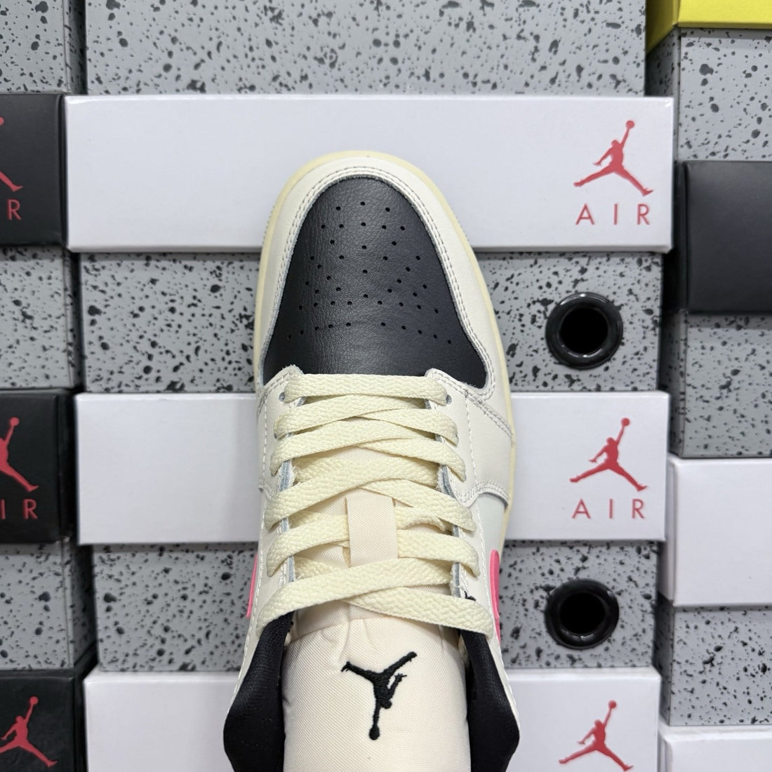 Air Jordan 1 Low Pink Black Sail