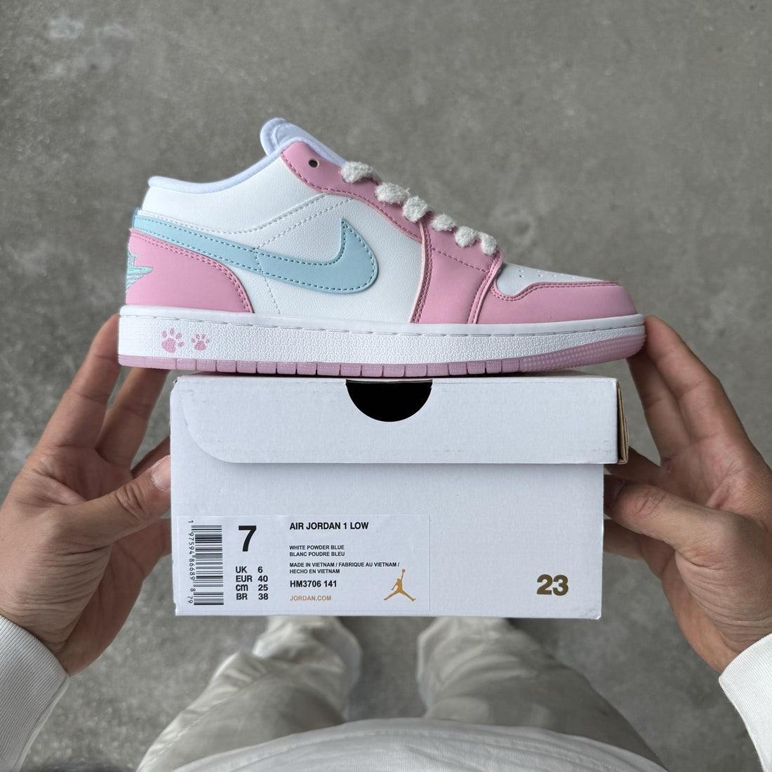 Air Jordan 1 Low Pink Paw