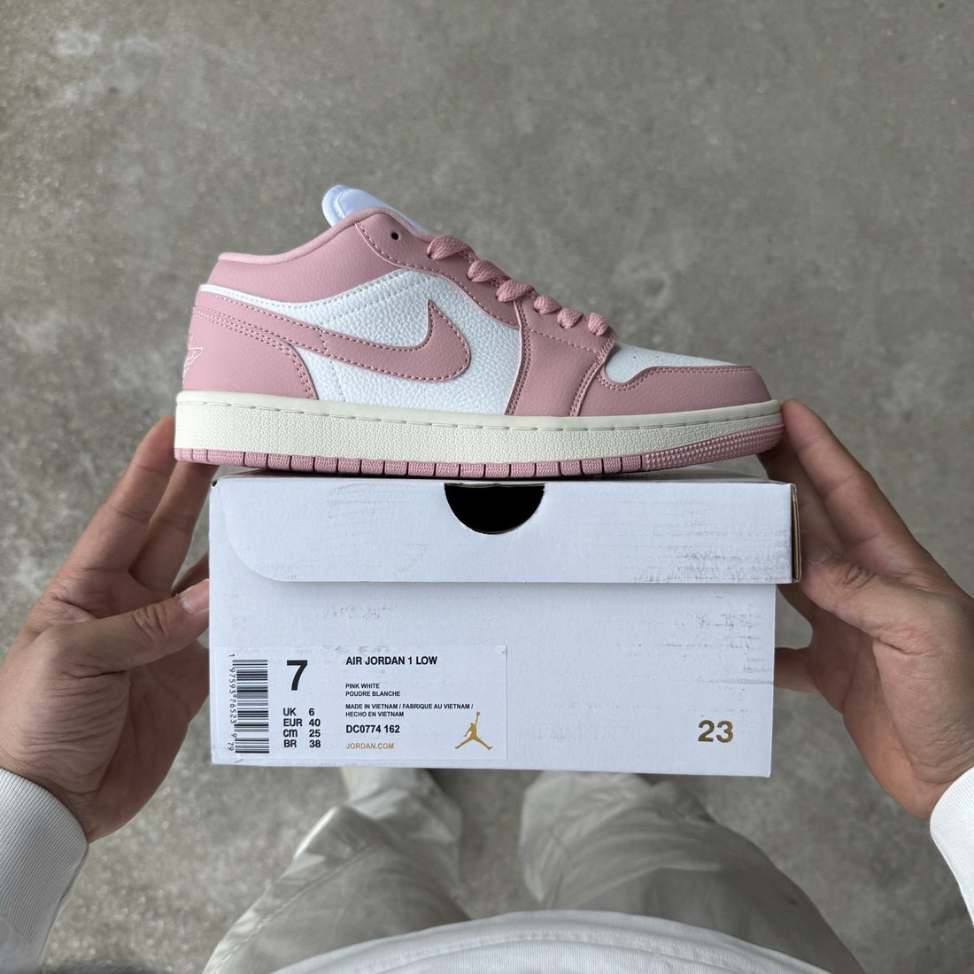 Air Jordan 1 Low Pink Sail Glaze