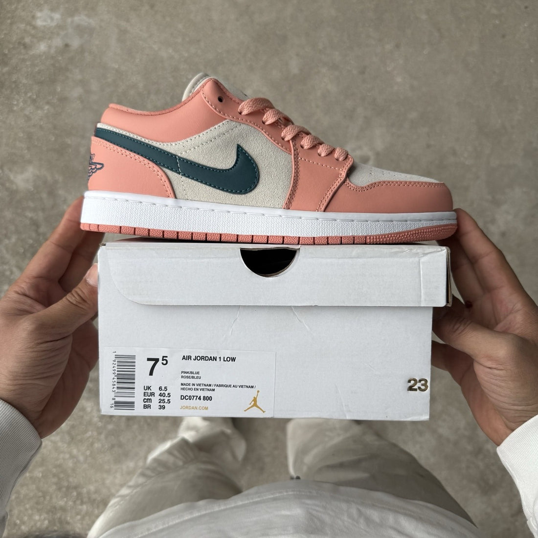 Air Jordan 1 Low Rust Pink Green