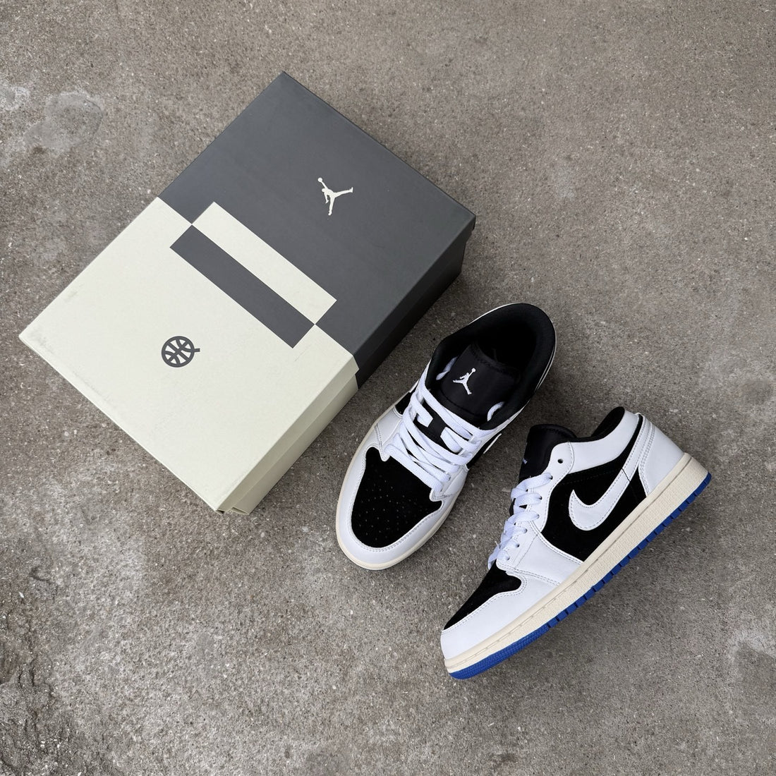 Air Jordan 1 Low Sail Black Royal Sole