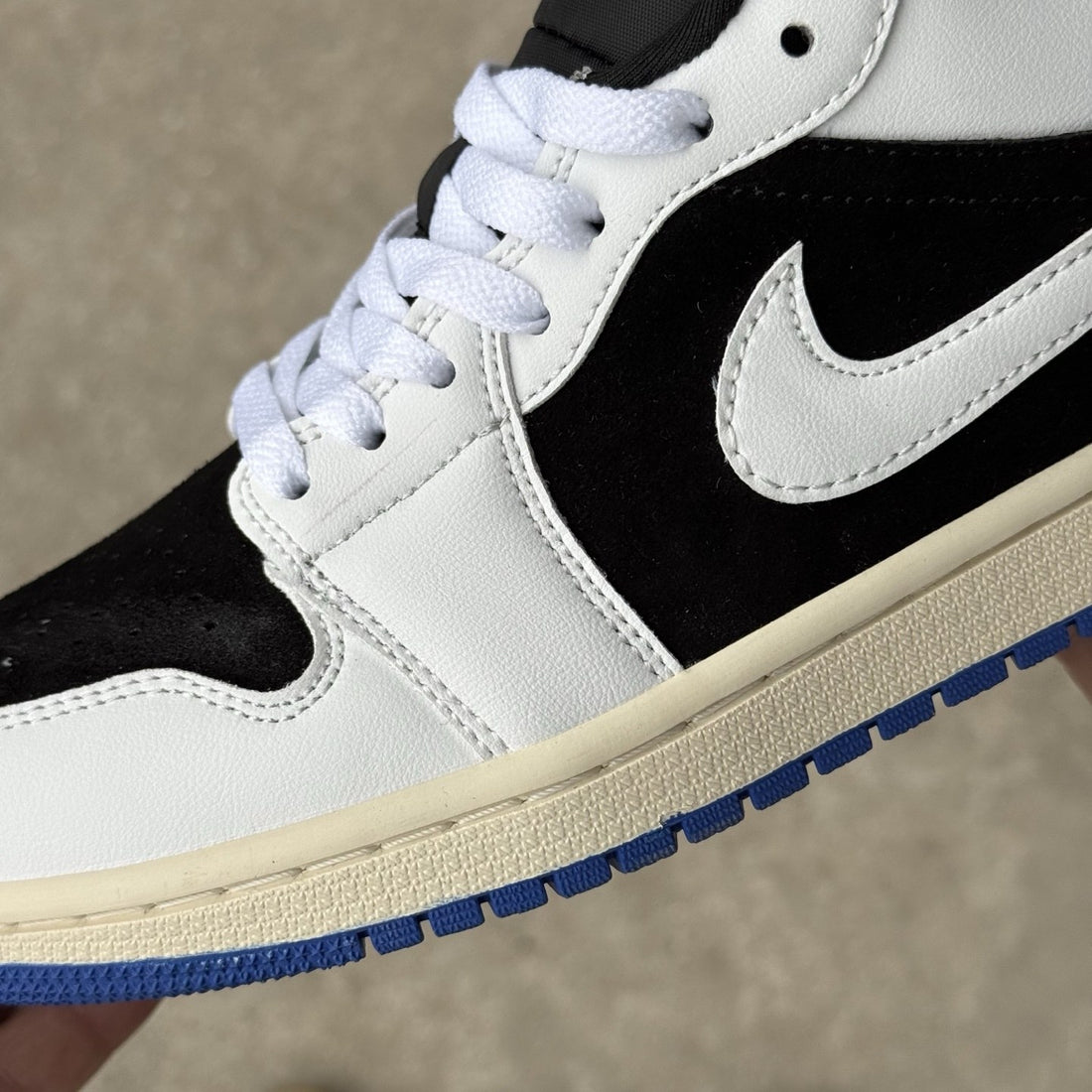 Air Jordan 1 Low Sail Black Royal Sole