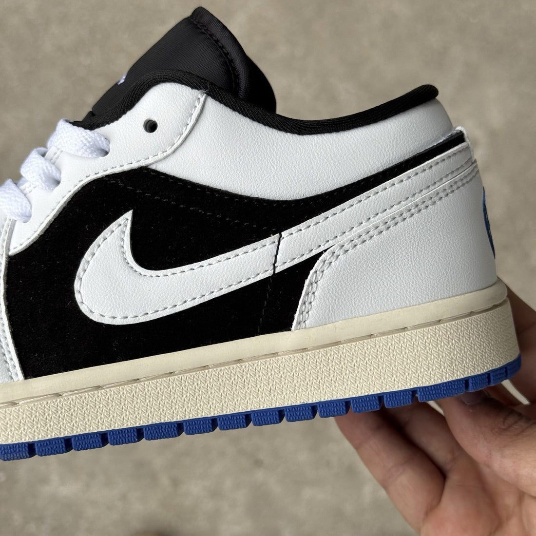 Air Jordan 1 Low Sail Black Royal Sole