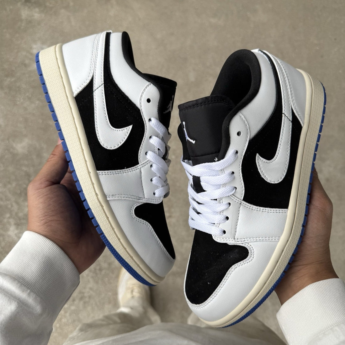 Air Jordan 1 Low Sail Black Royal Sole