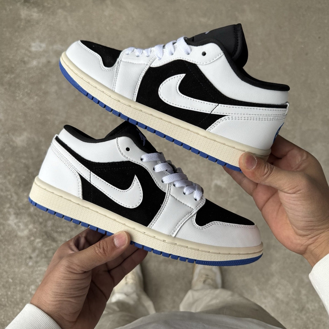 Air Jordan 1 Low Sail Black Royal Sole