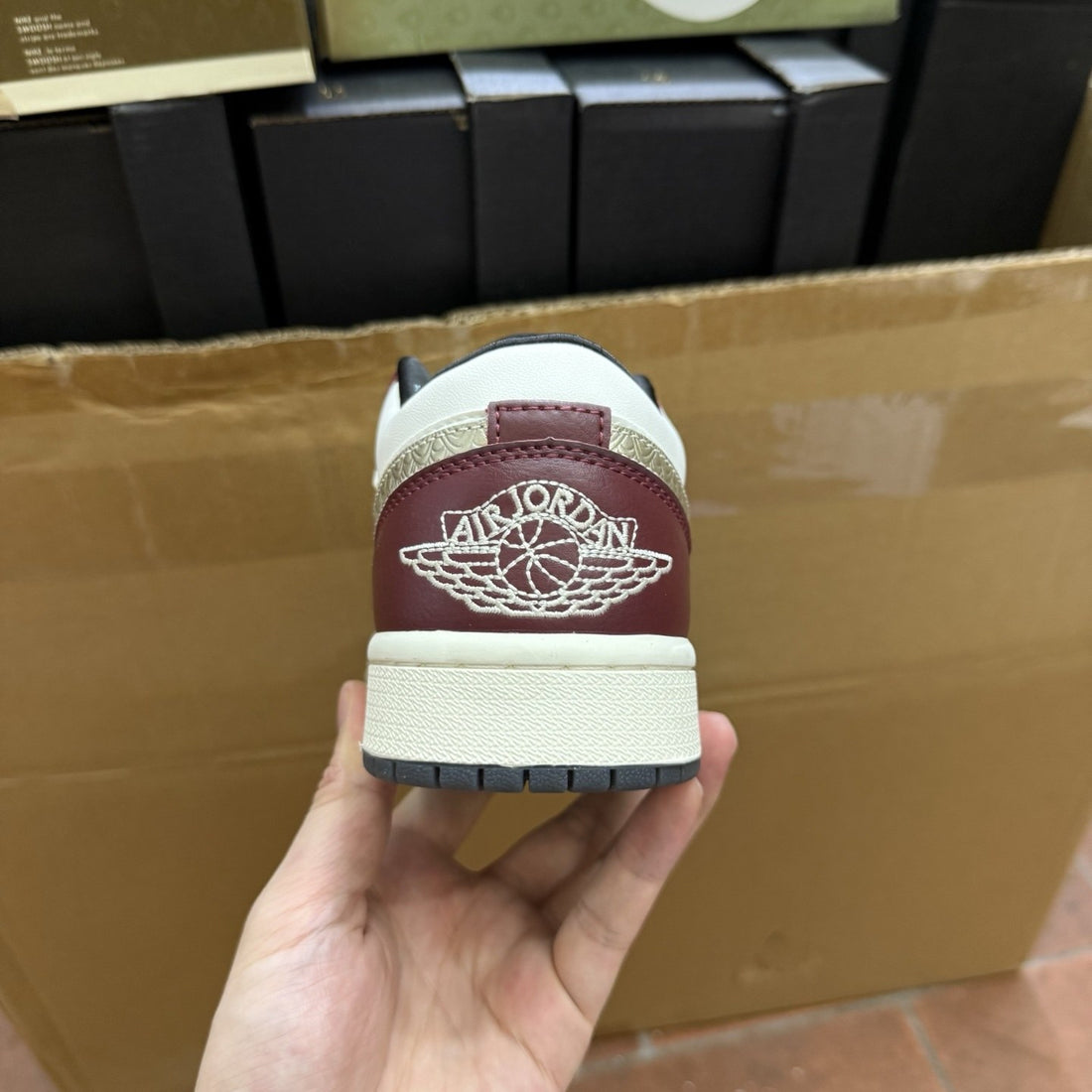 Air Jordan 1 Low Sail Burgundy
