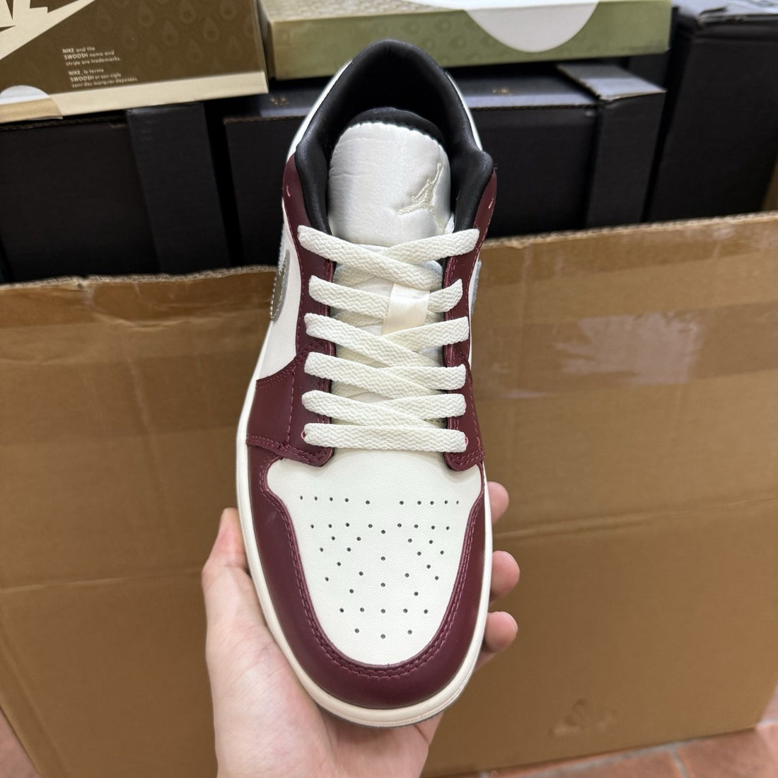 Air Jordan 1 Low Sail Burgundy