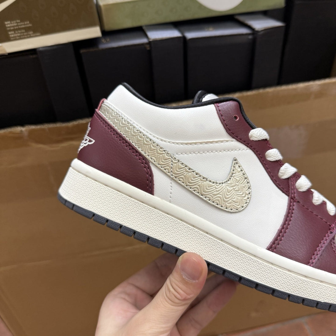 Air Jordan 1 Low Sail Burgundy