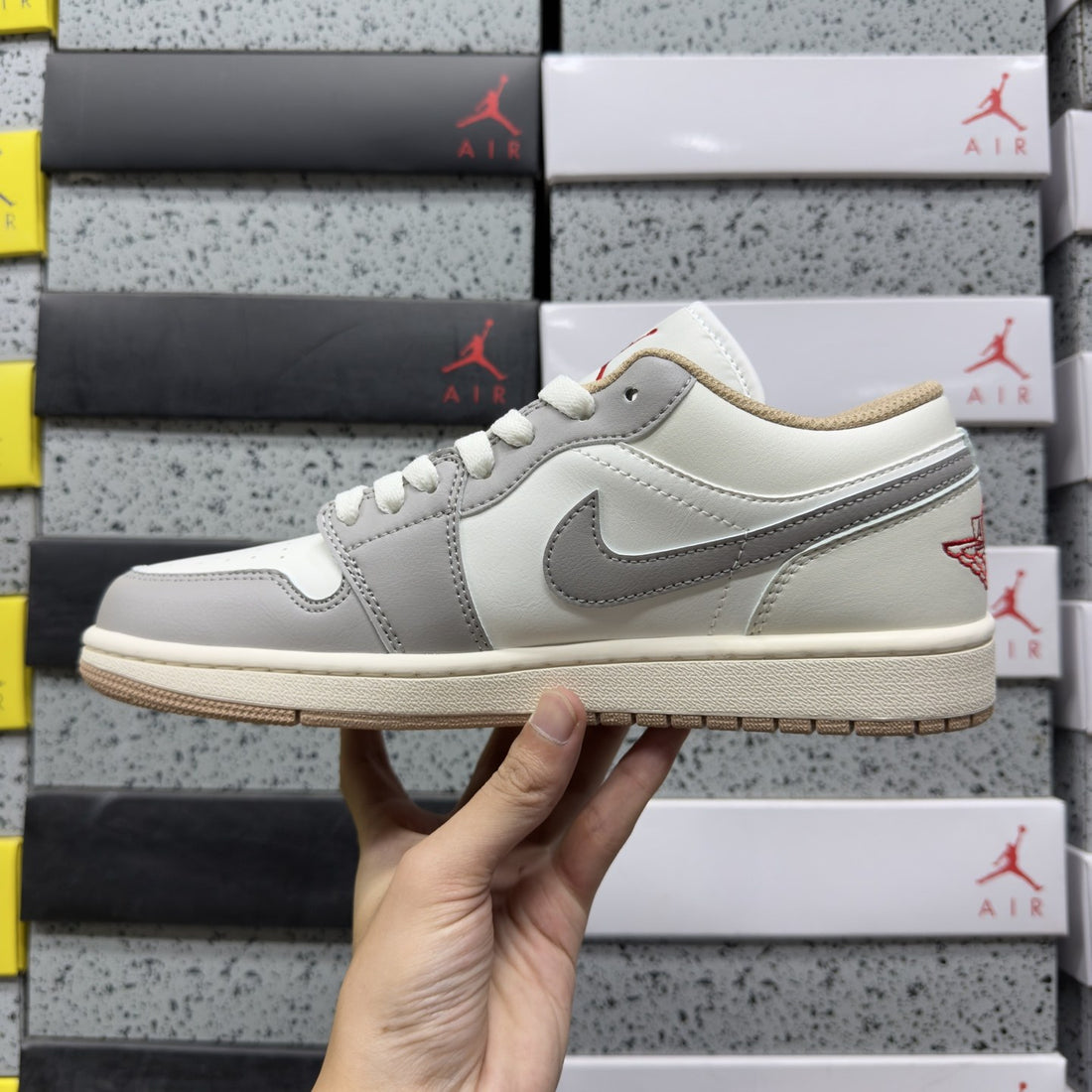 Air Jordan 1 Low Sail Grey Cream