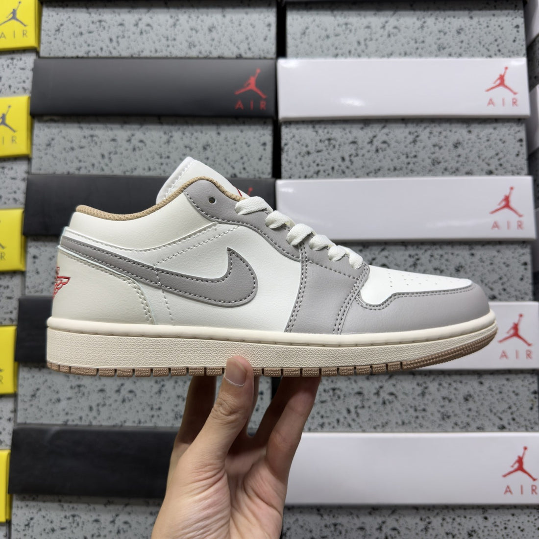 Air Jordan 1 Low Sail Grey Cream