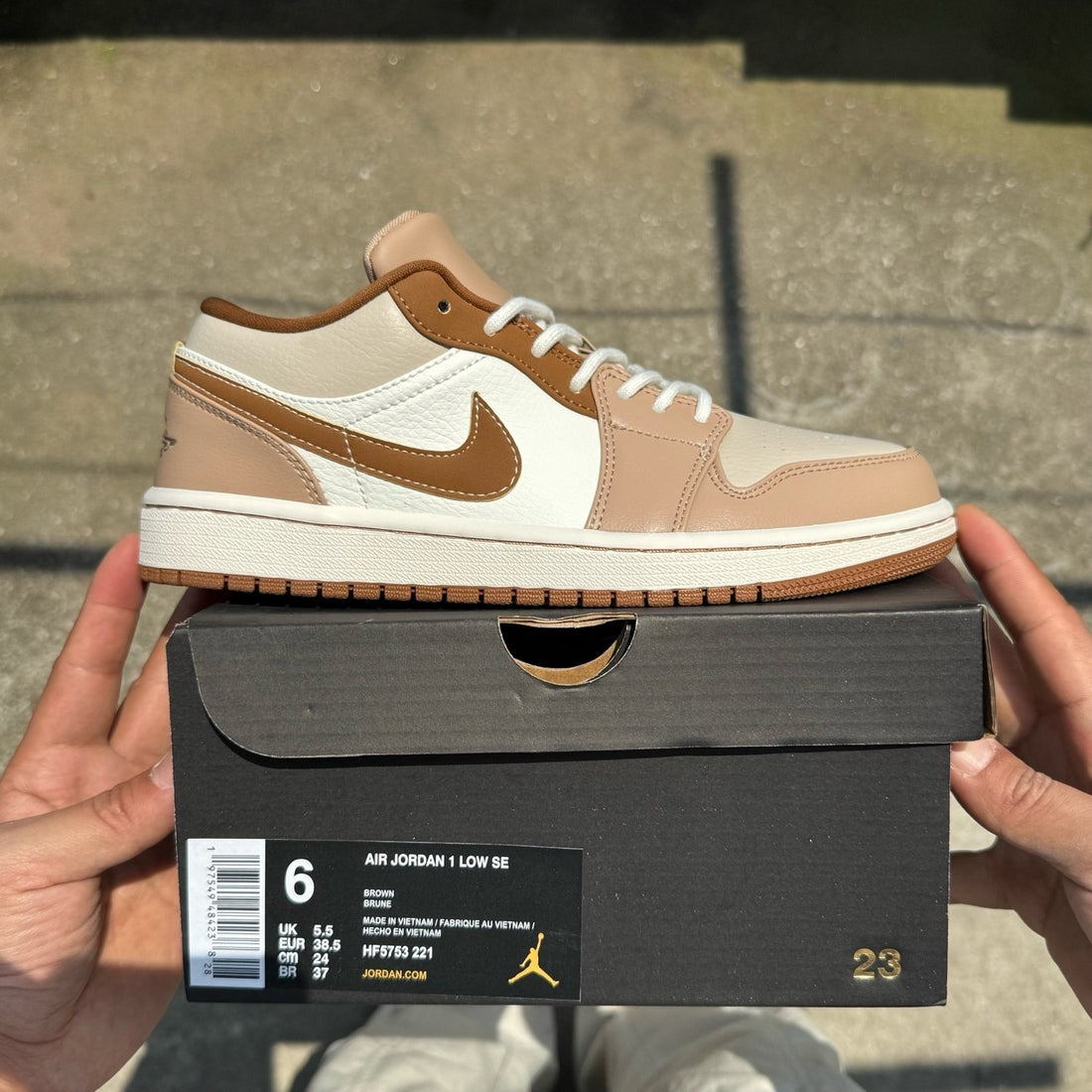 Air Jordan 1 Low Tan Brown Sail