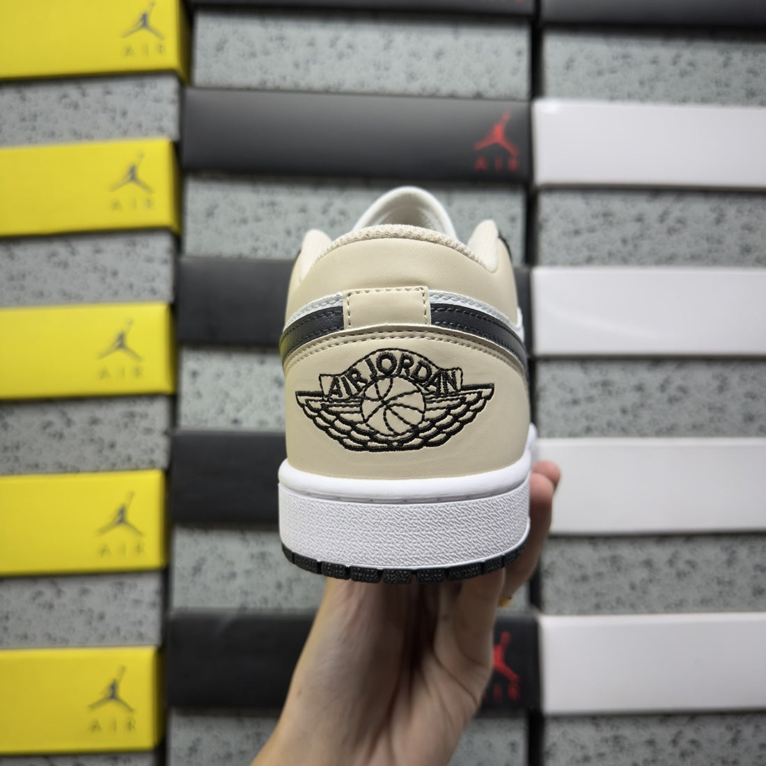 Air Jordan 1 Low Tan Grey