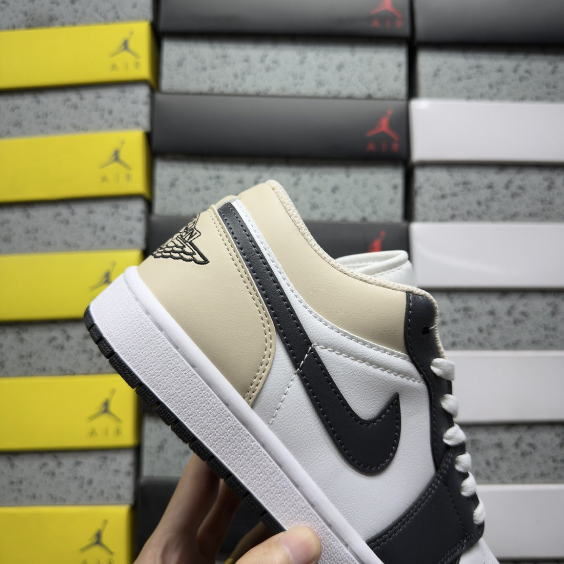 Air Jordan 1 Low Tan Grey
