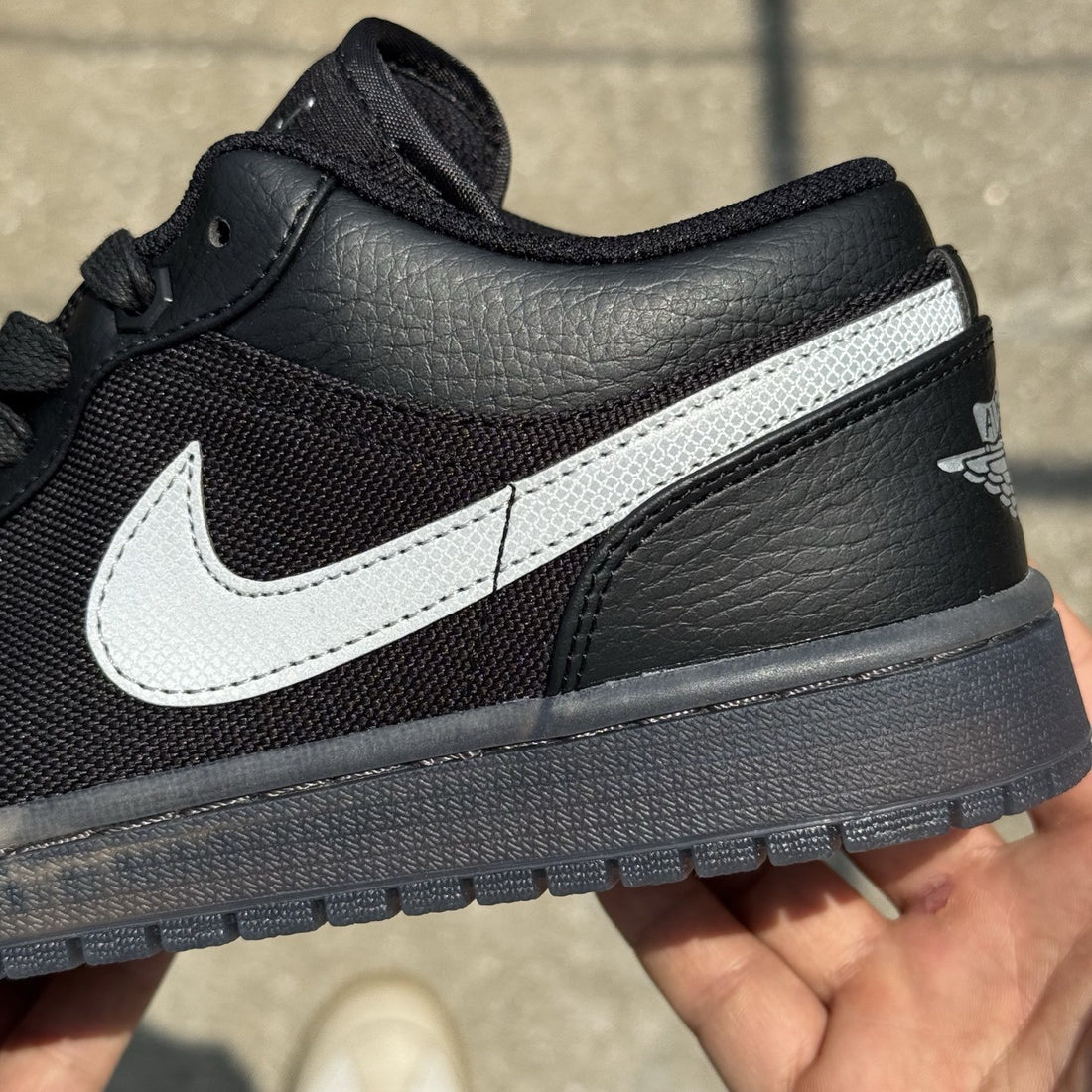 Air Jordan 1 Low Triple Black Tumbled