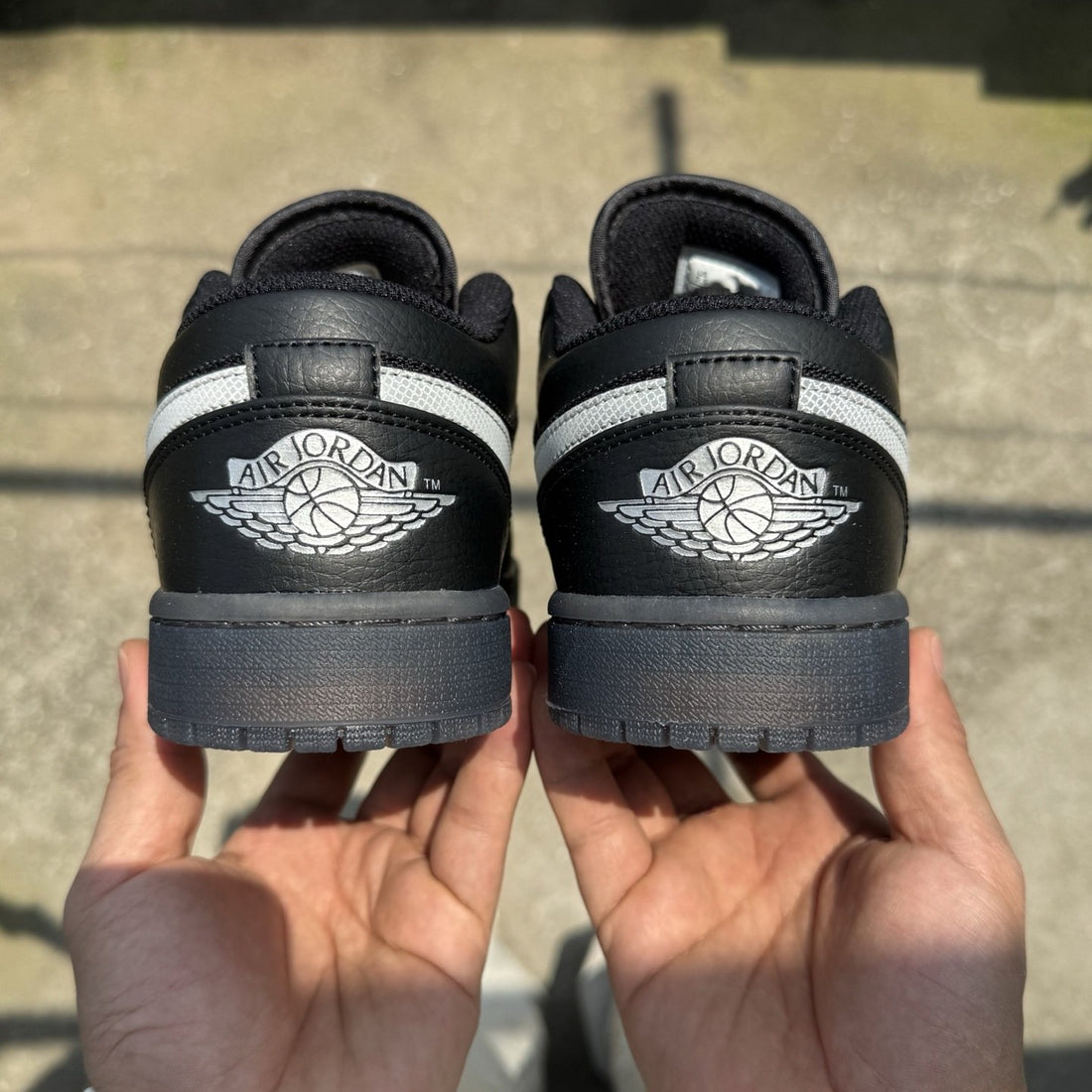 Air Jordan 1 Low Triple Black Tumbled