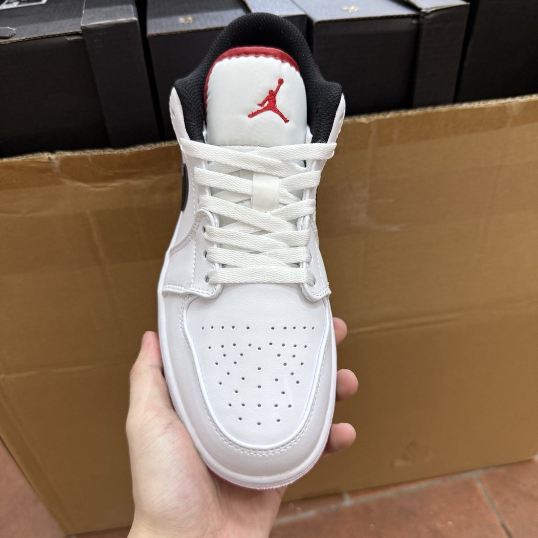 Air Jordan 1 Low White Gym Red