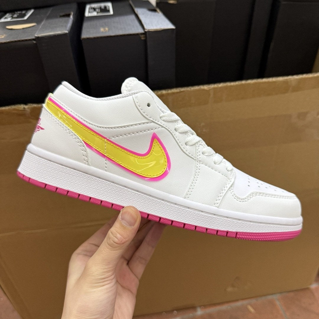Air Jordan 1 Low White Pink Volt
