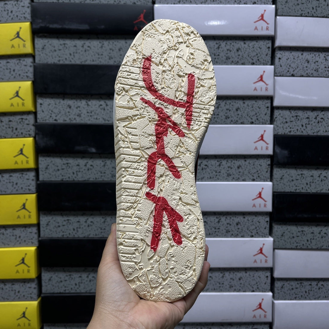 Air Jordan 1 Travis Scott Jumpman Jack Sail Red