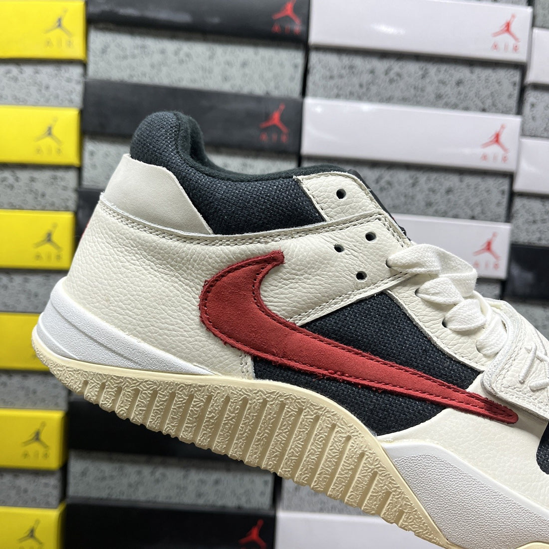 Air Jordan 1 Travis Scott Jumpman Jack Sail Red