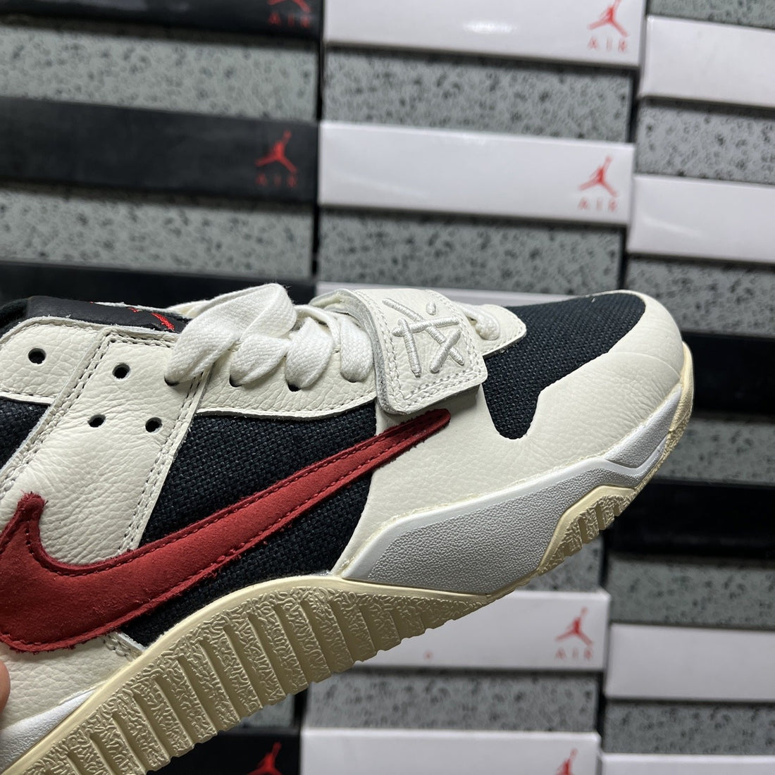 Air Jordan 1 Travis Scott Jumpman Jack Sail Red