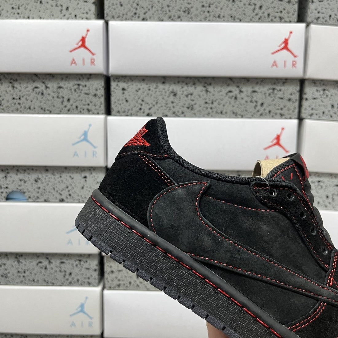 Air Jordan 1 Travis Scott Low Black Phantom Red