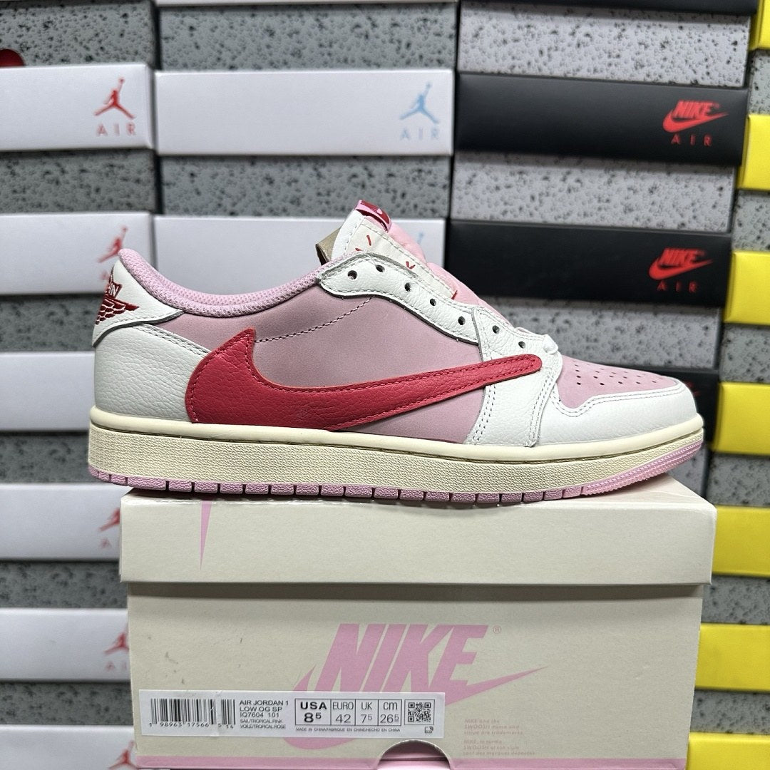 Air Jordan 1 Travis Scott Low Pink Red