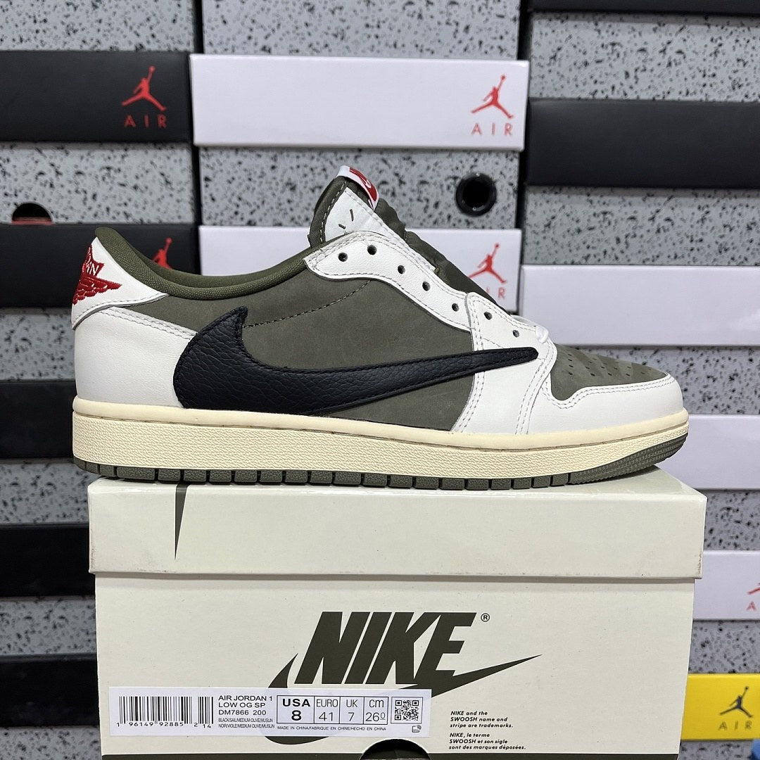 Air Jordan 1 Travis Scott Low White Olive