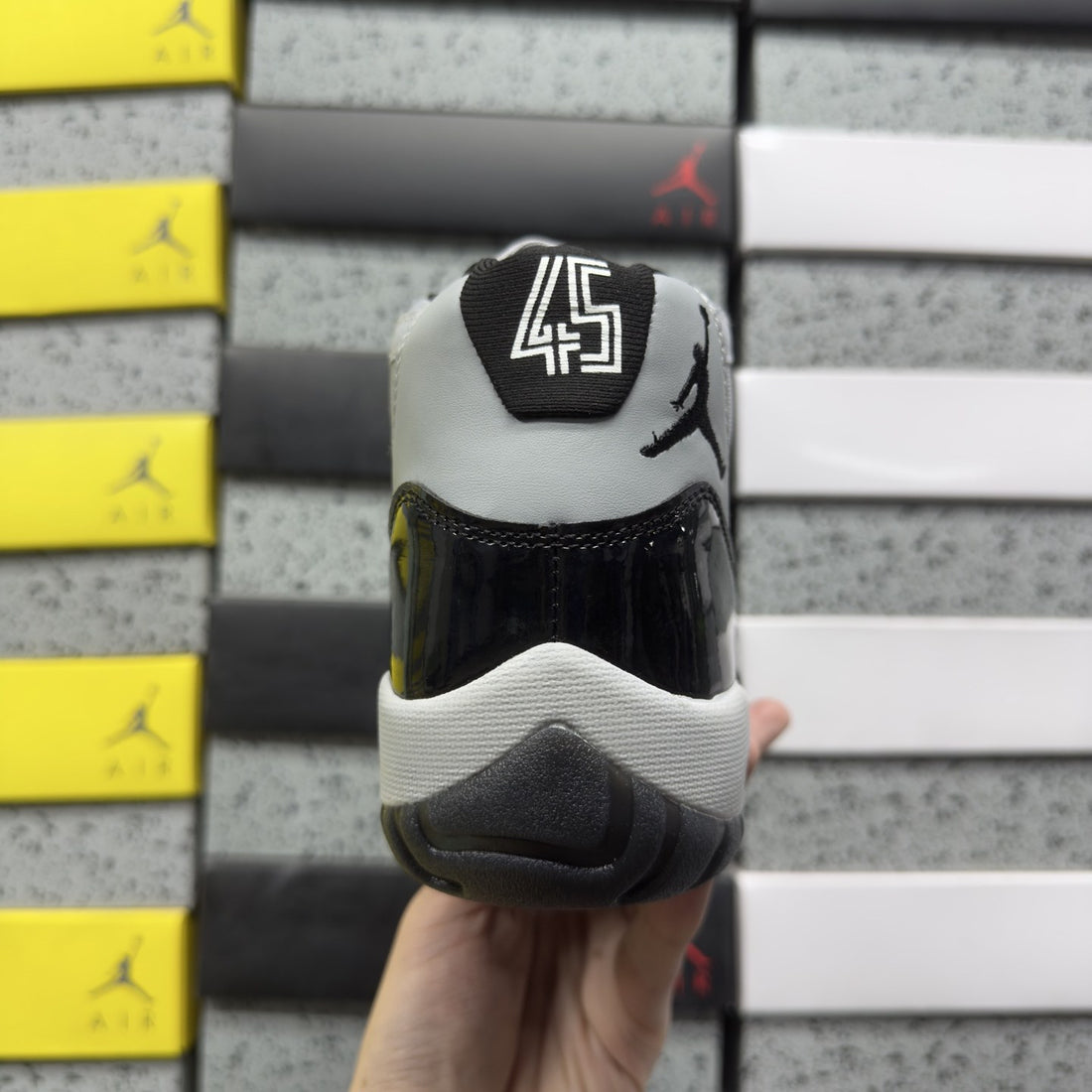 Air Jordan 11 Grey Black Patent