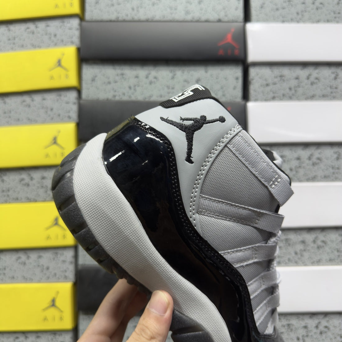Air Jordan 11 Grey Black Patent