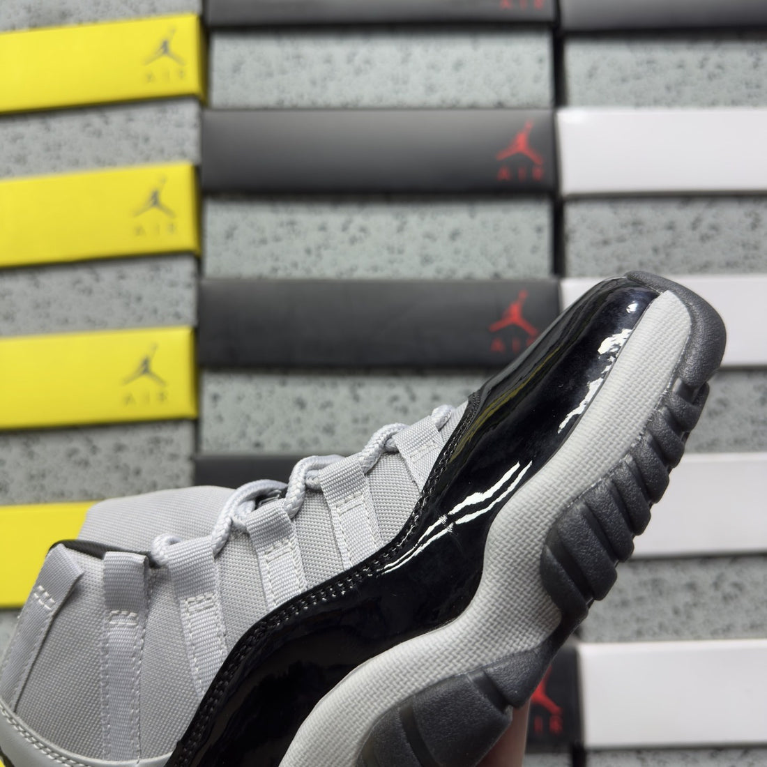 Air Jordan 11 Grey Black Patent