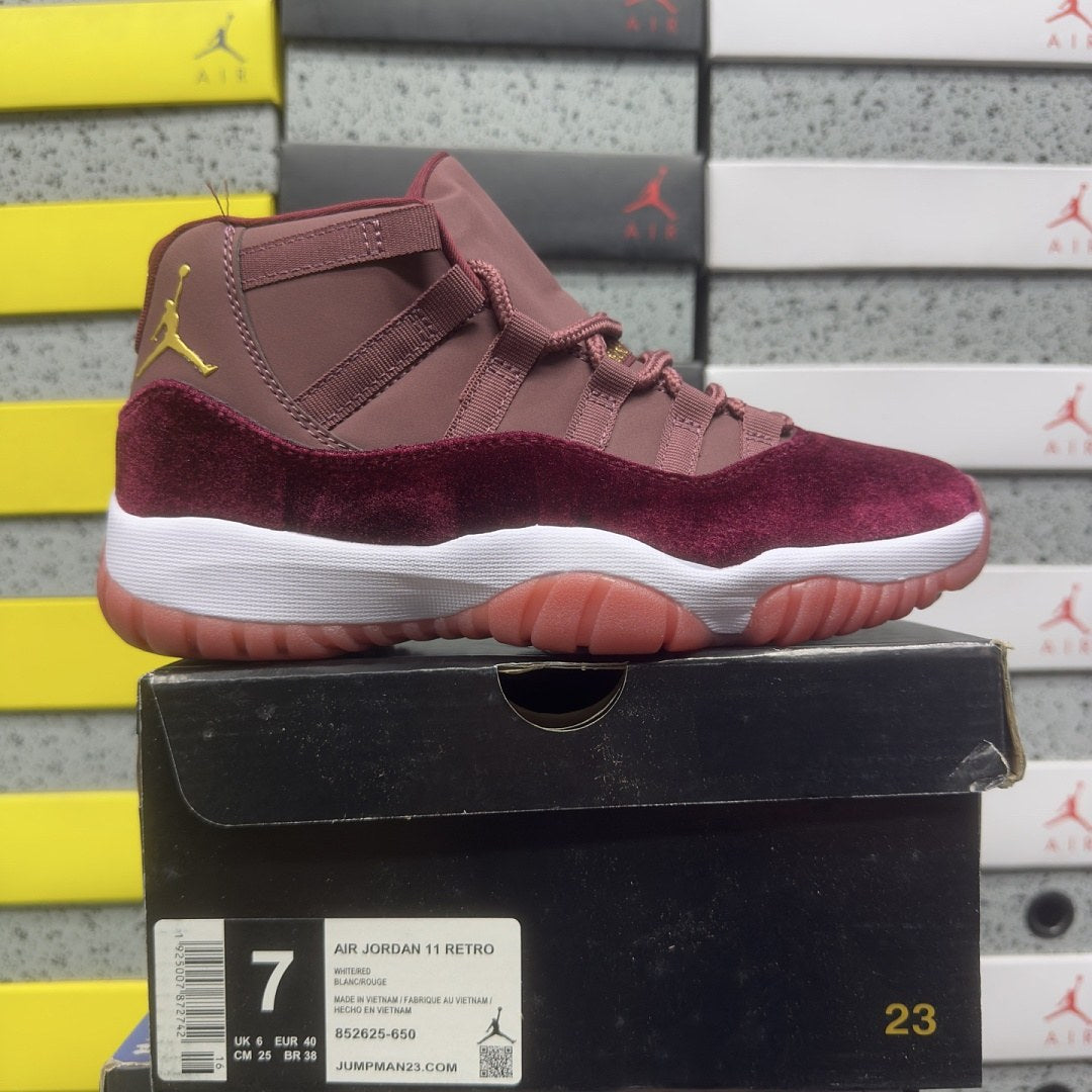 Air Jordan 11 Heiress Velvet Burgundy