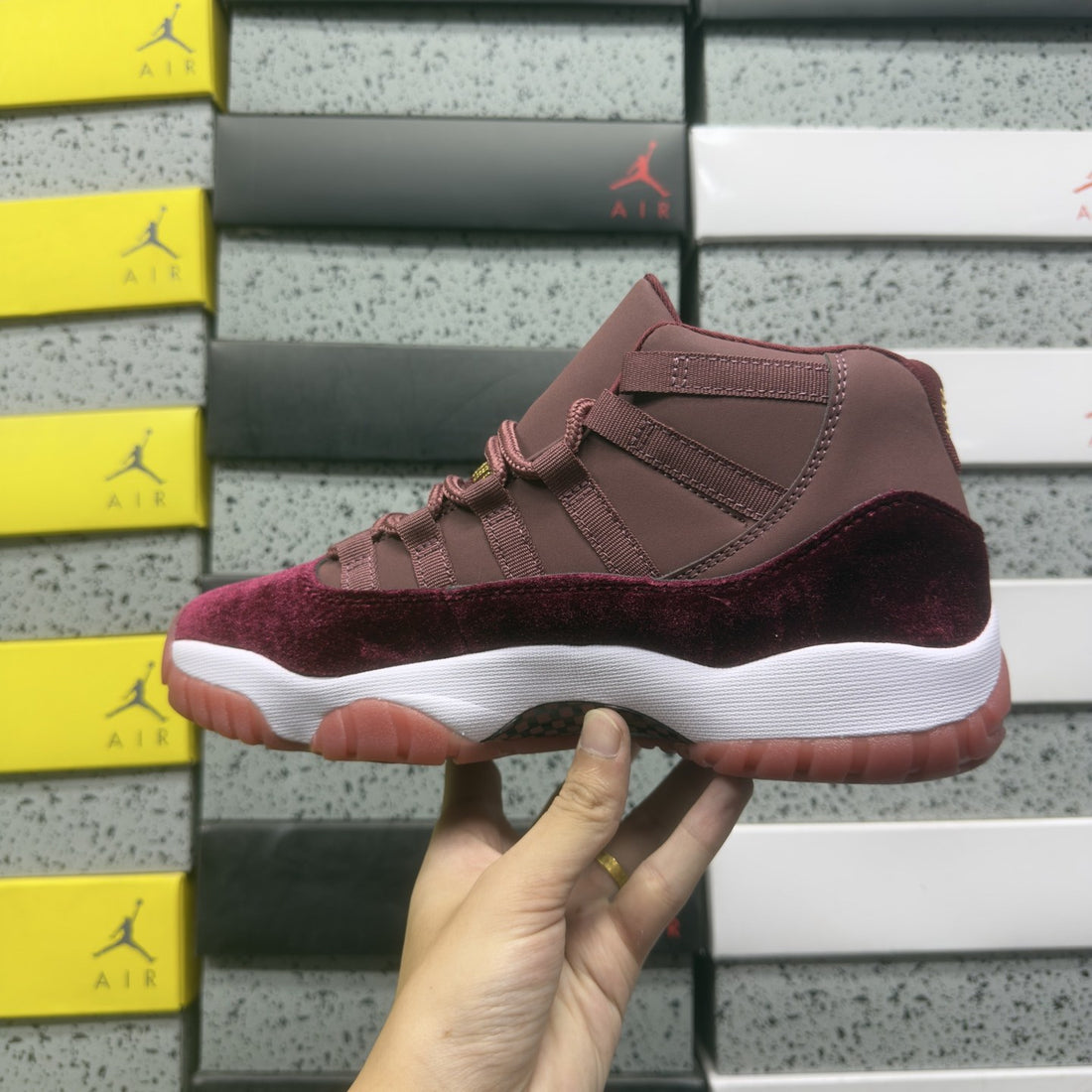 Air Jordan 11 Heiress Velvet Burgundy