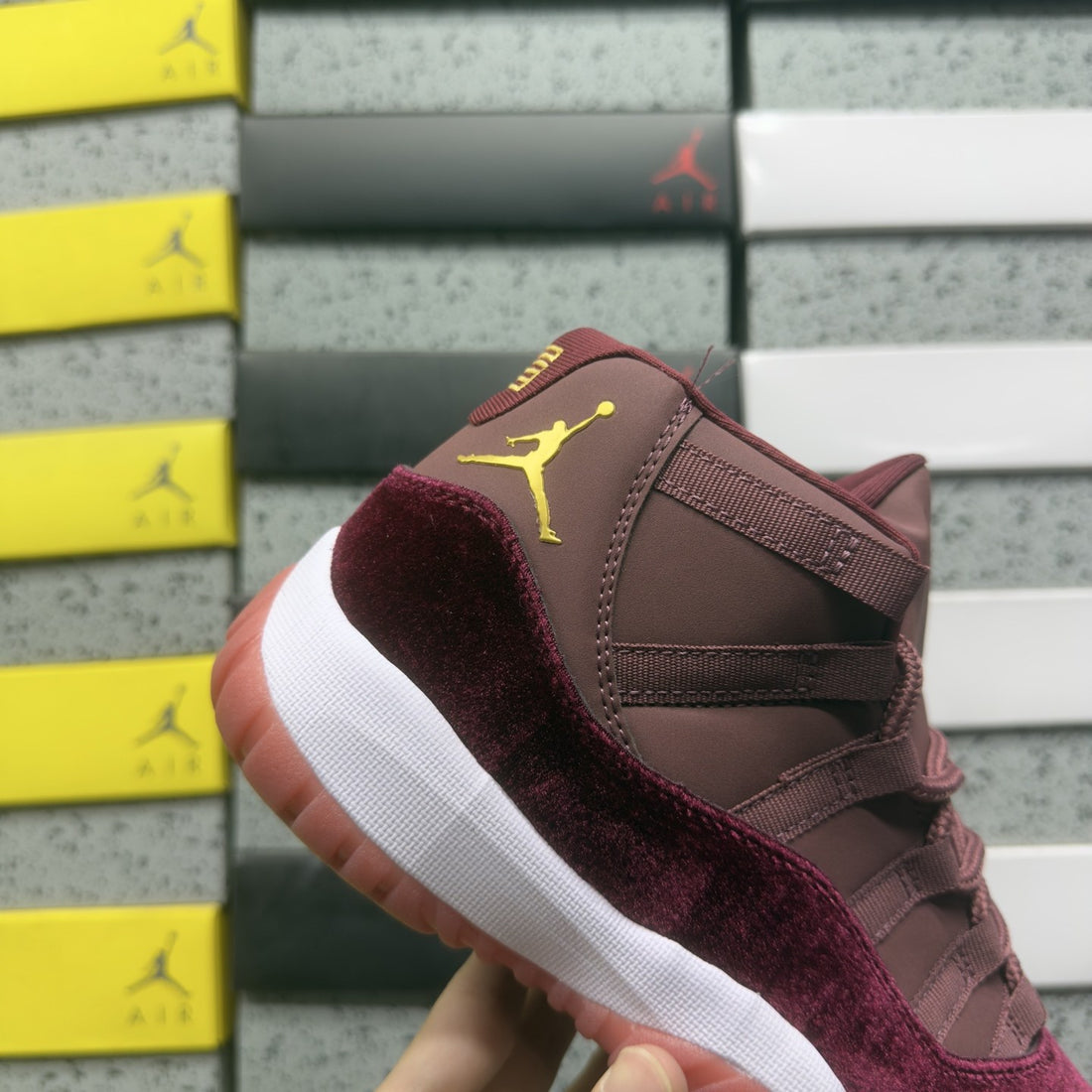 Air Jordan 11 Heiress Velvet Burgundy