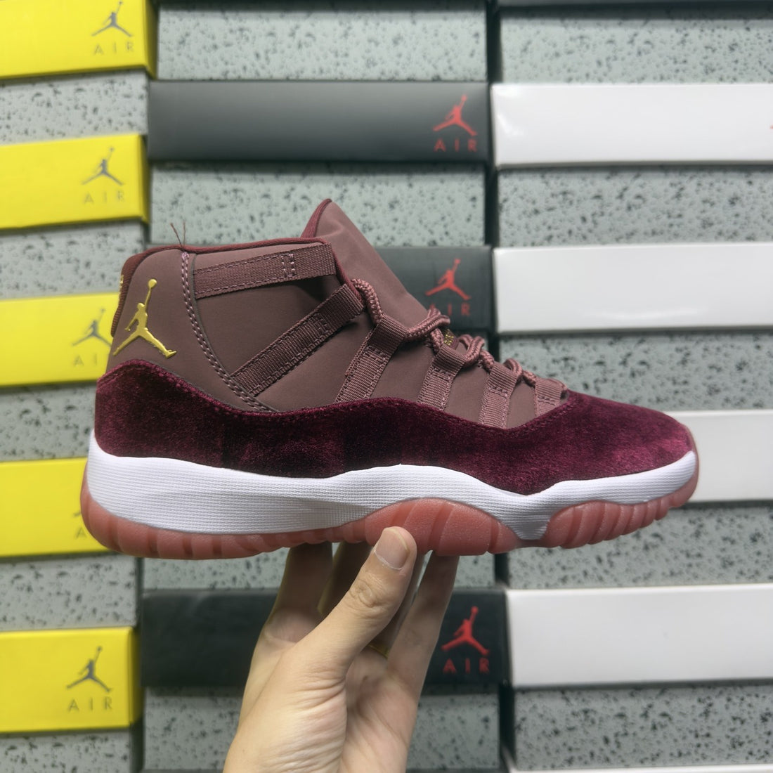 Air Jordan 11 Heiress Velvet Burgundy