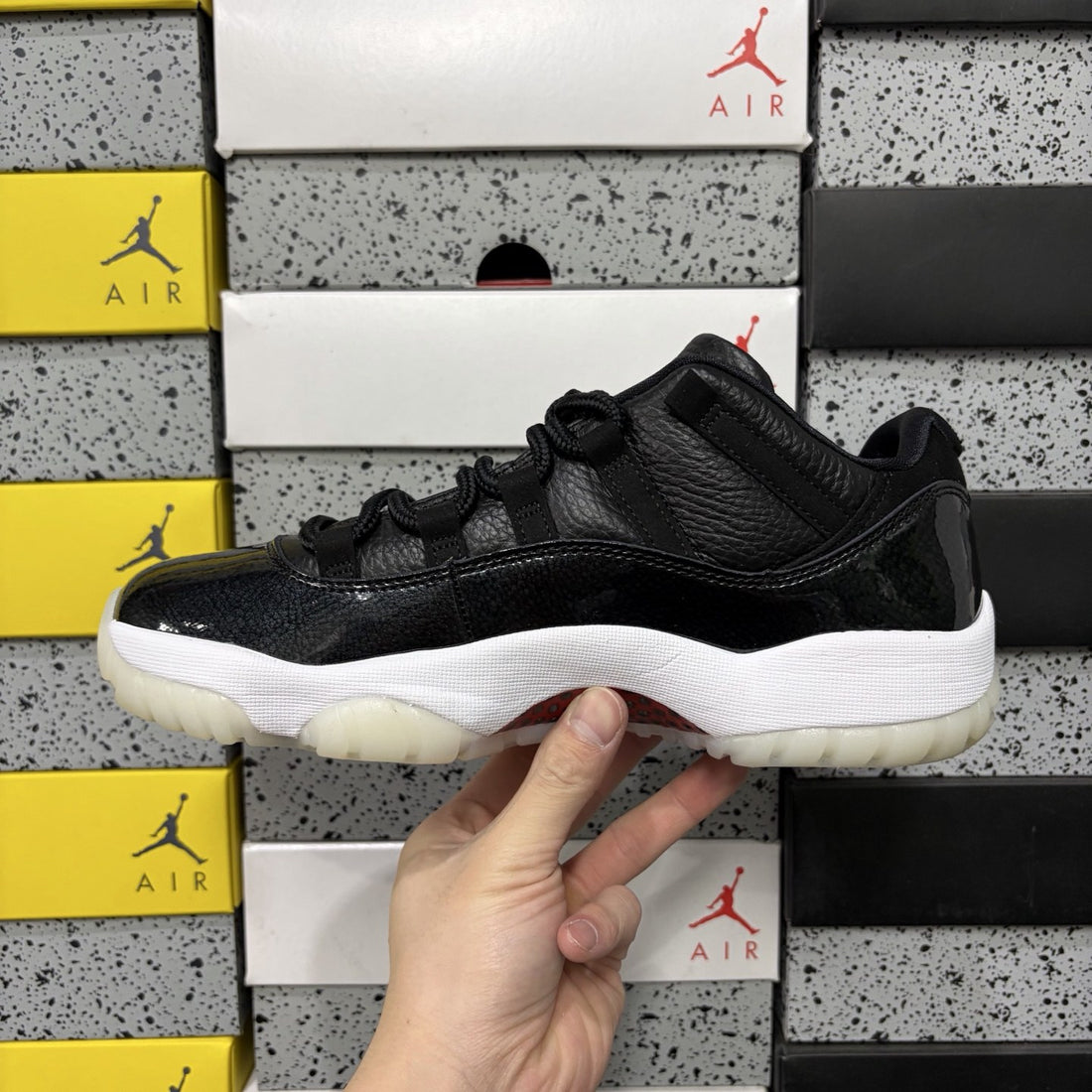 Air Jordan 11 Low Black Leather