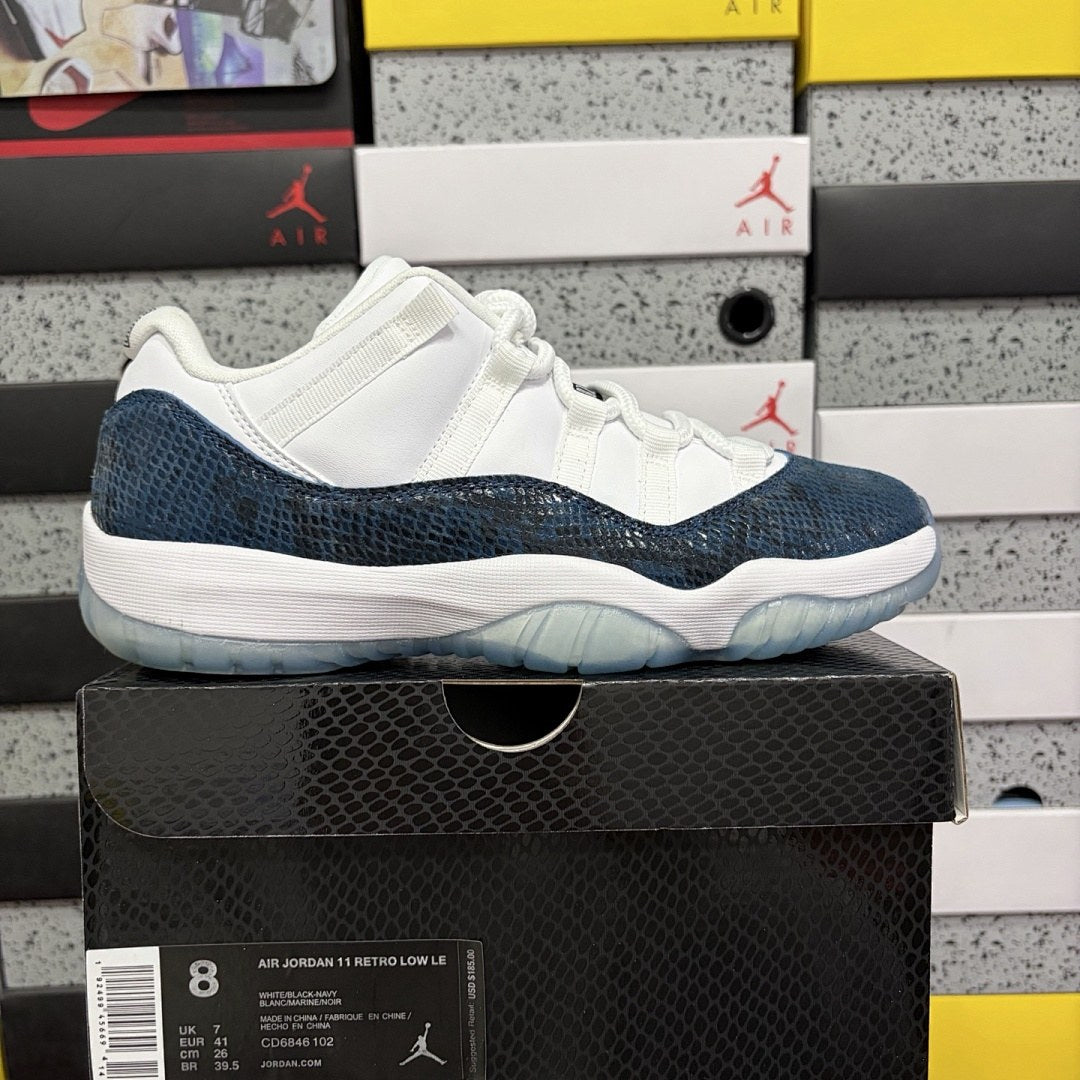 Air Jordan 11 Low Navy Snakeskin