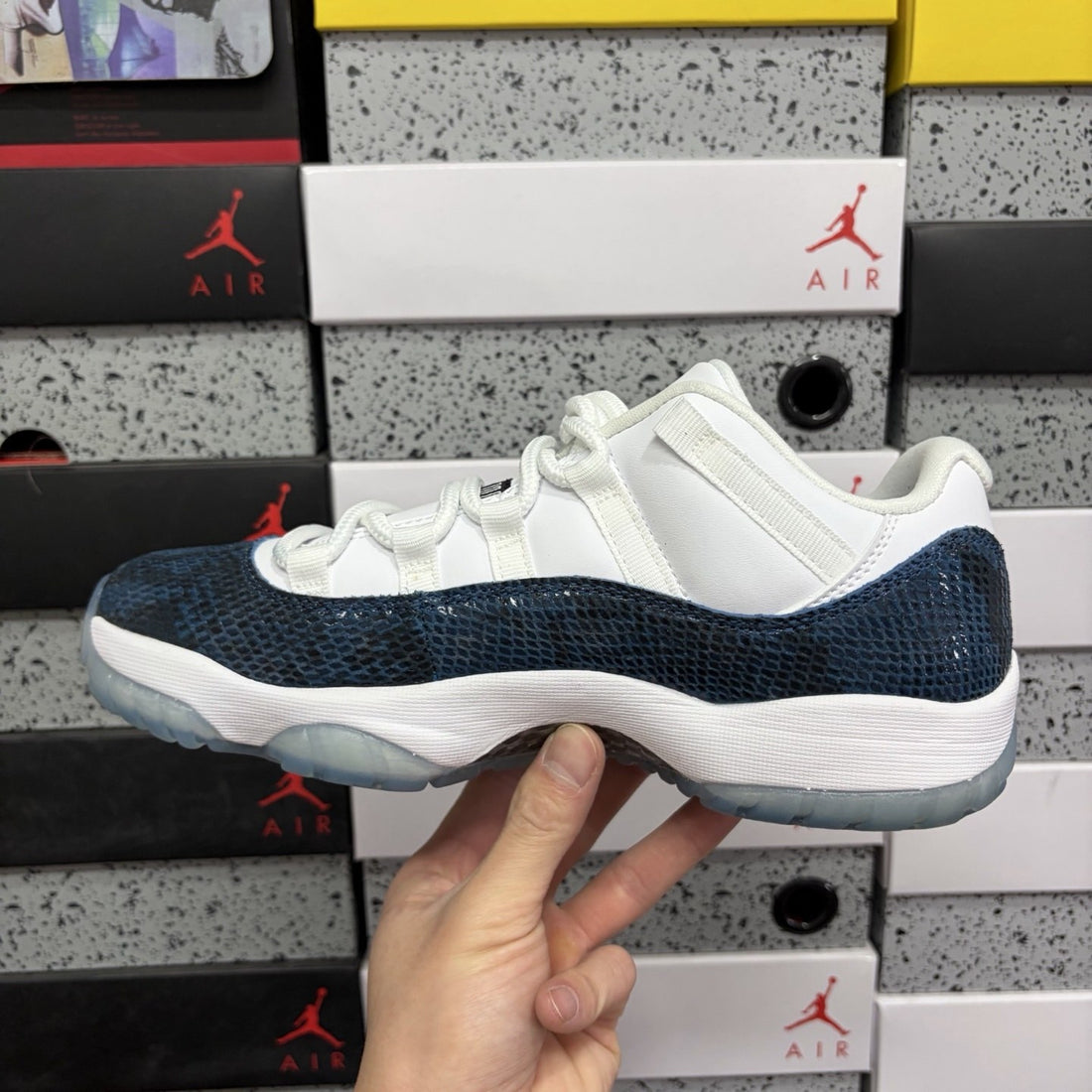 Air Jordan 11 Low Navy Snakeskin