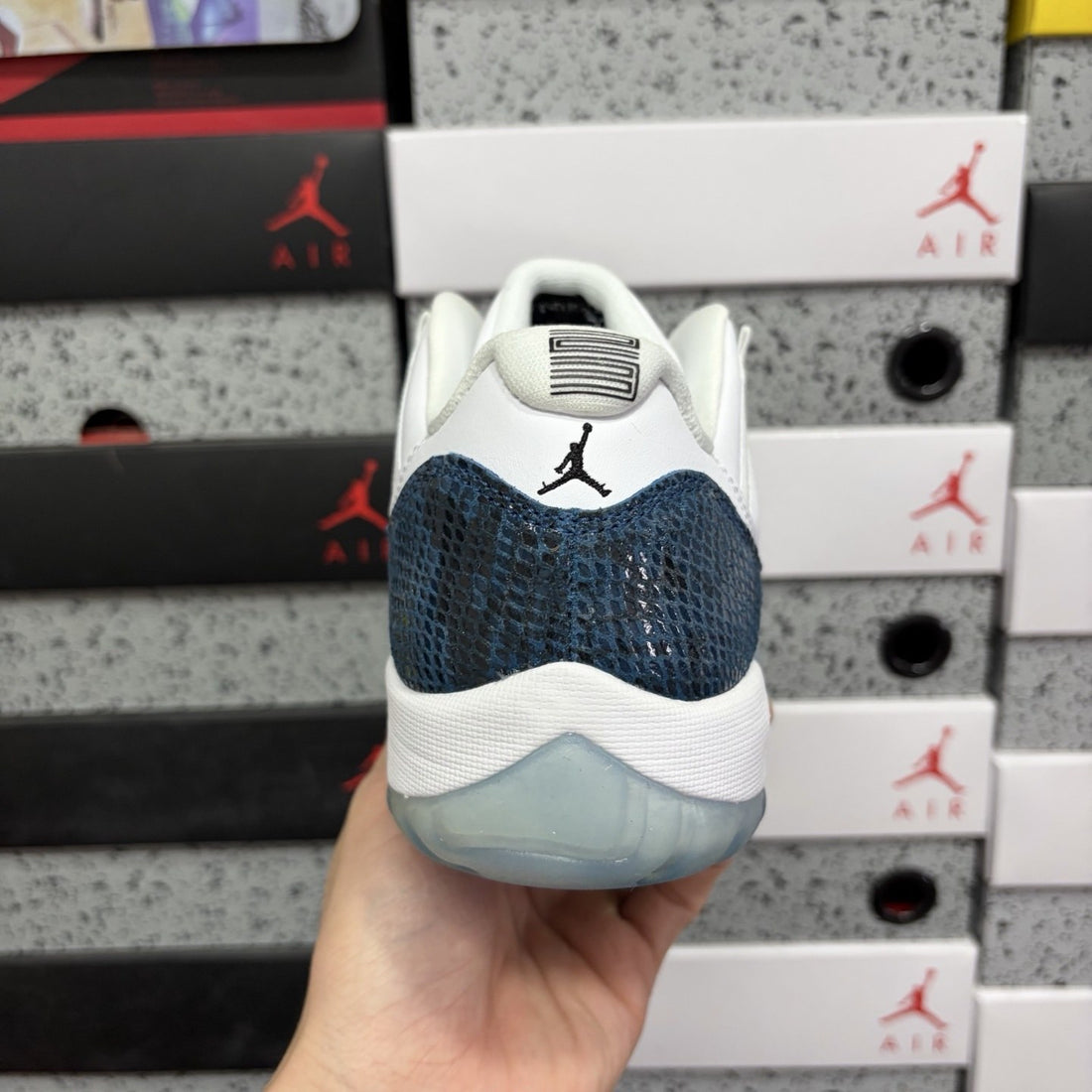 Air Jordan 11 Low Navy Snakeskin