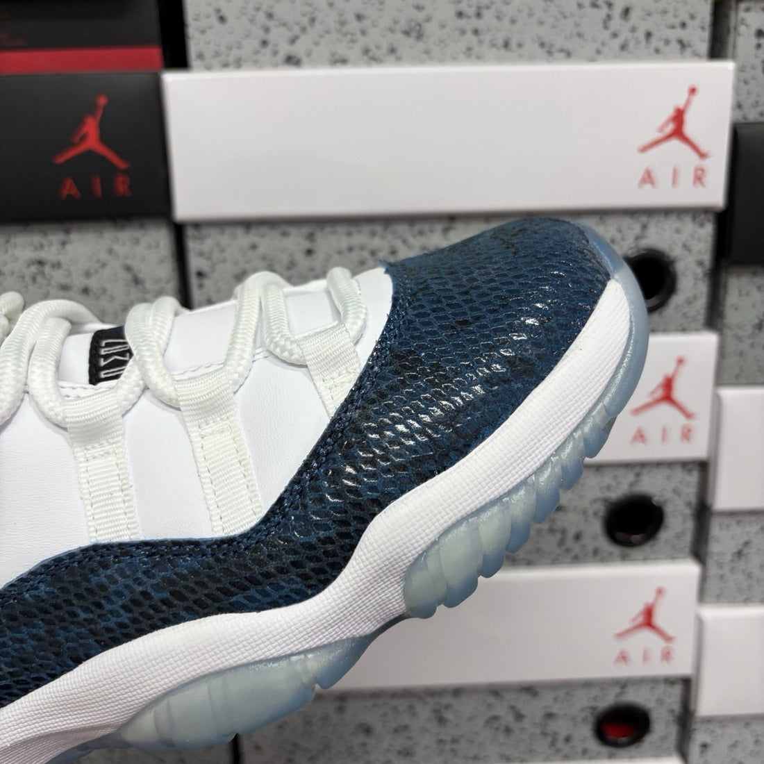 Air Jordan 11 Low Navy Snakeskin