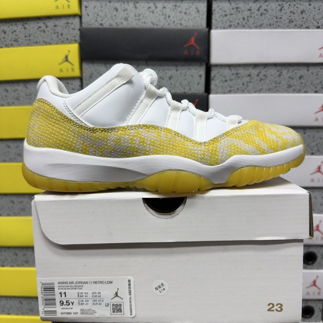 Air Jordan 11 Low Yellow Snakeskin