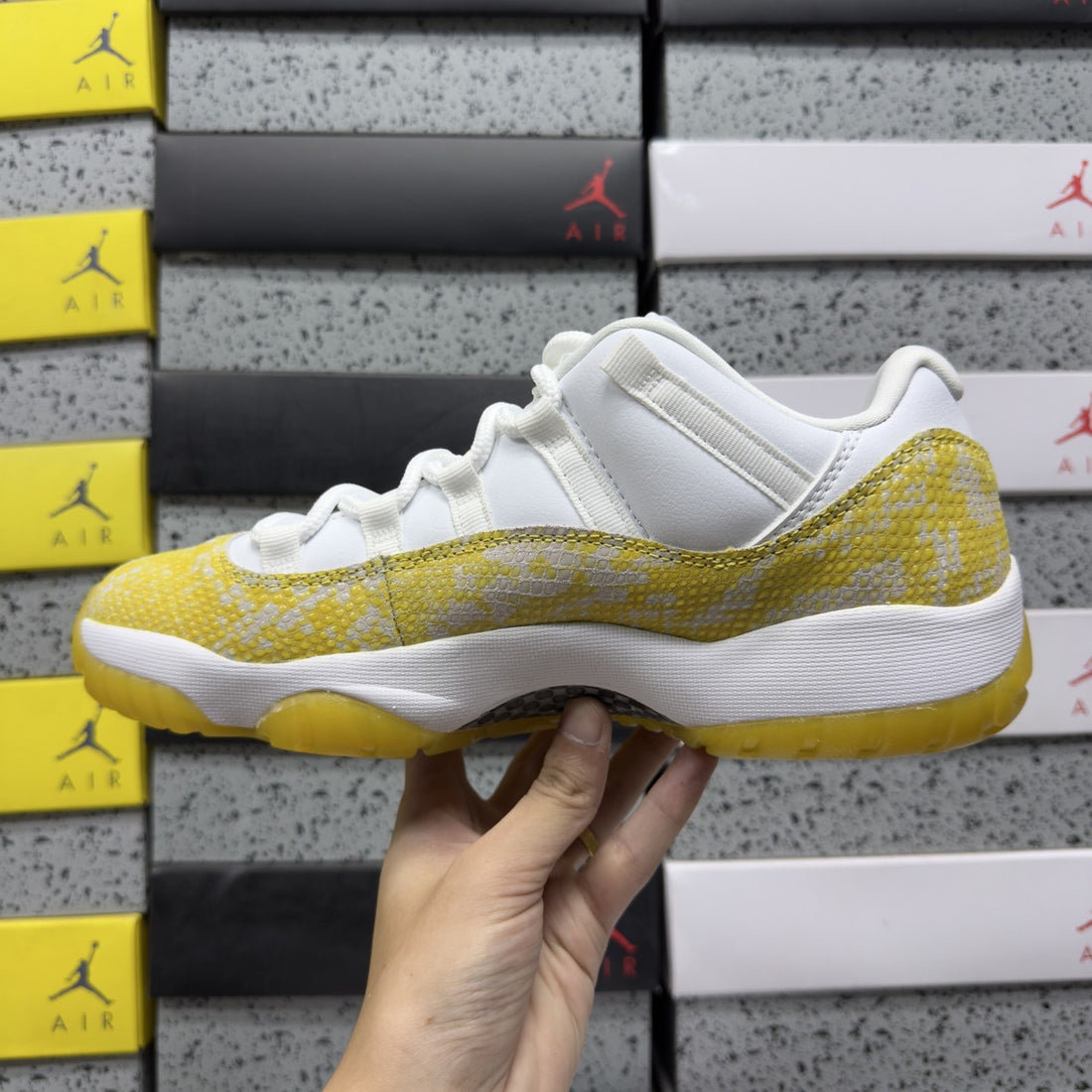 Air Jordan 11 Low Yellow Snakeskin