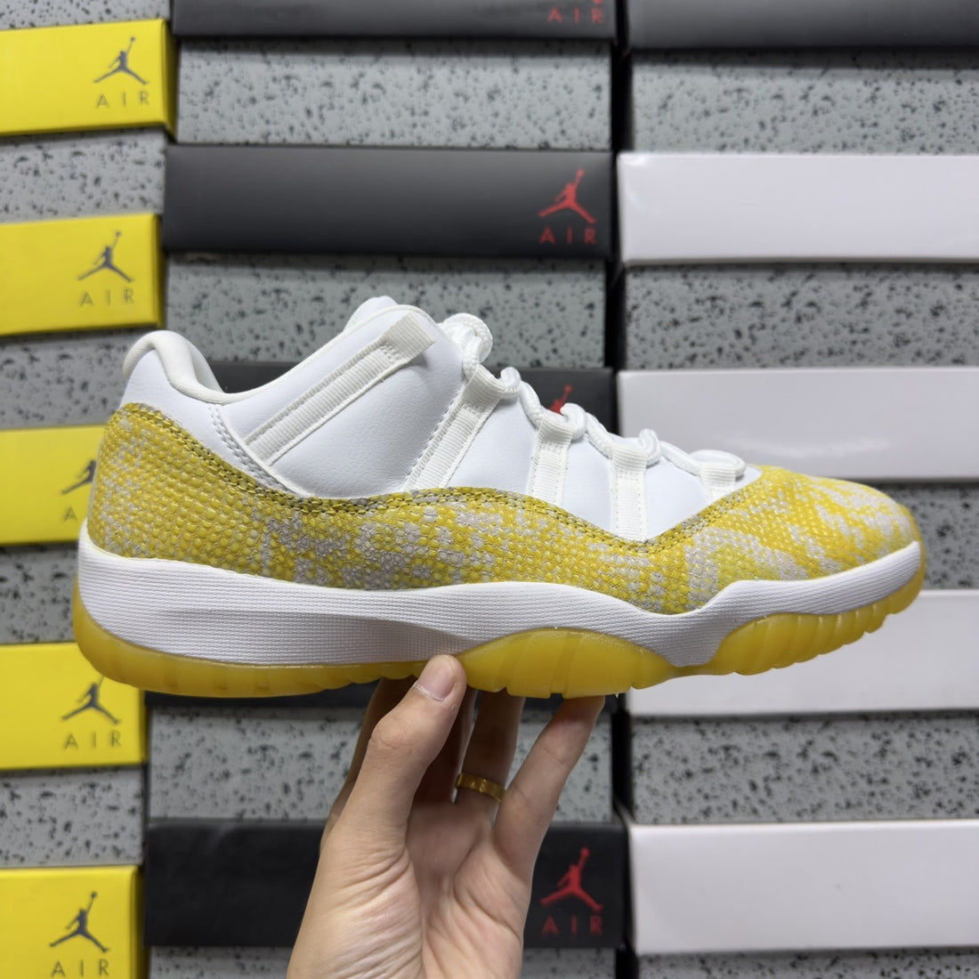 Air Jordan 11 Low Yellow Snakeskin