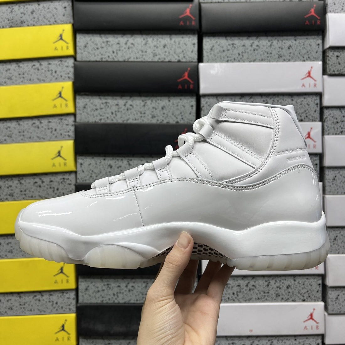 Air Jordan 11 White Patent Mid