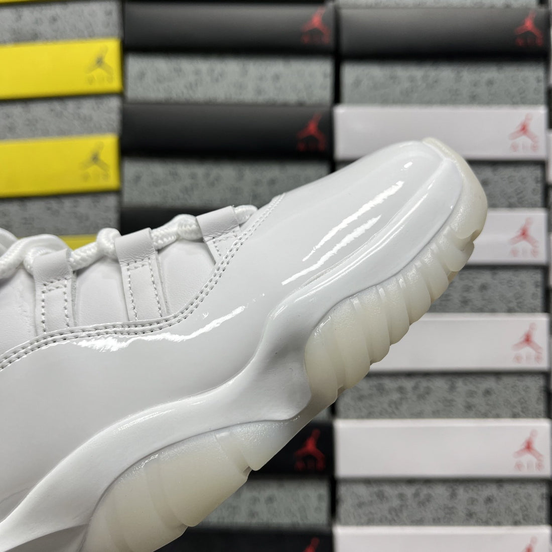 Air Jordan 11 White Patent Mid